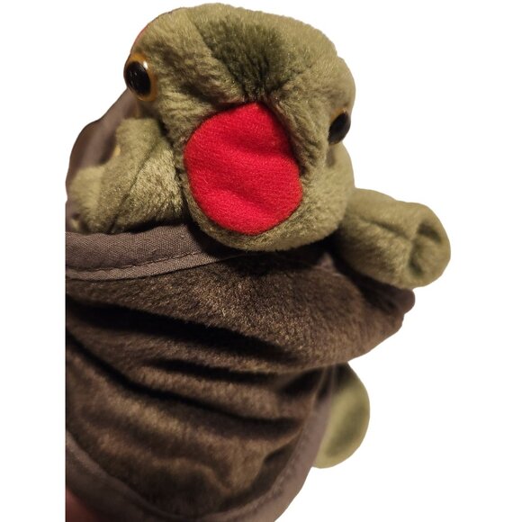 Folkmanis Turtle Plush Puppet 6 Inches Soft & Cuddly Green & Brown - Picture 5 of 6